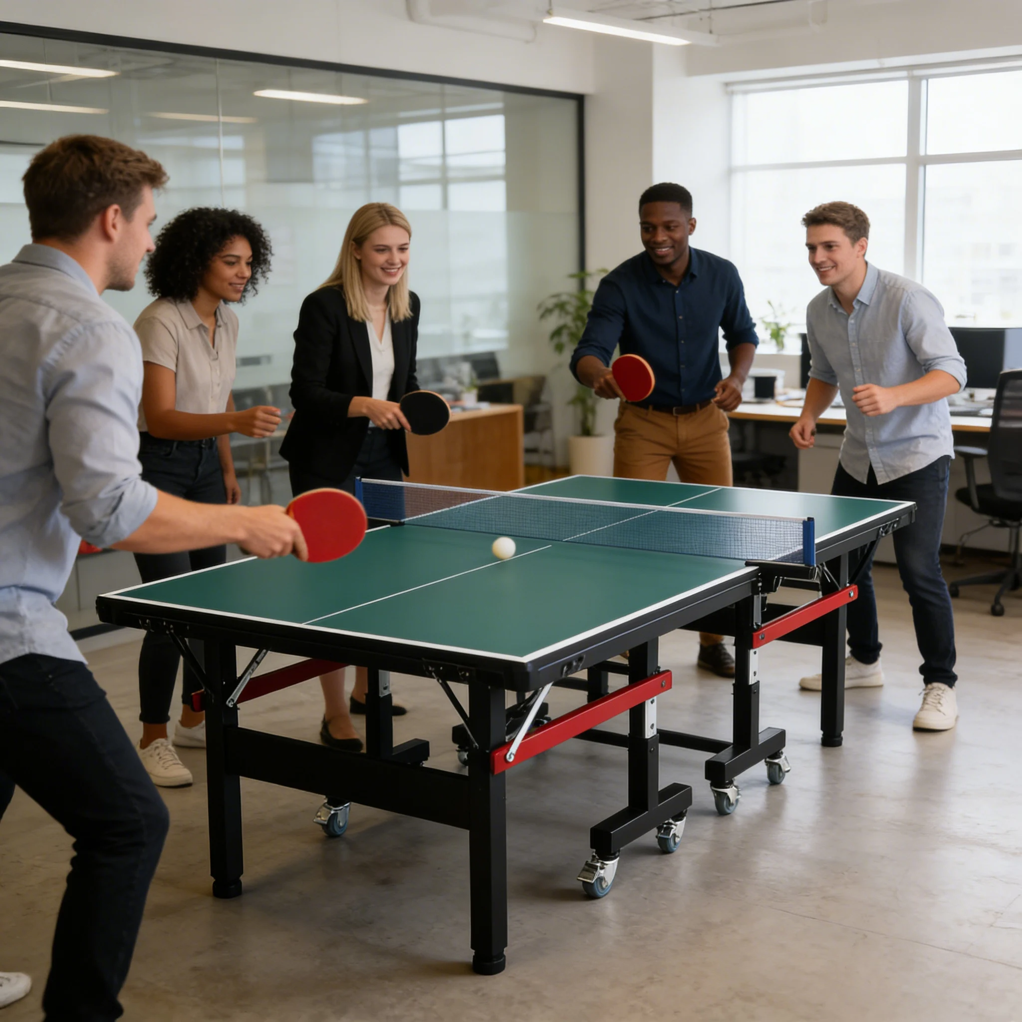 

Factory Direct Multi-Scene Indoor Outdoor Table Tennis Table Tennis Table for Park Home Dual-Use Leisure Competitive Play