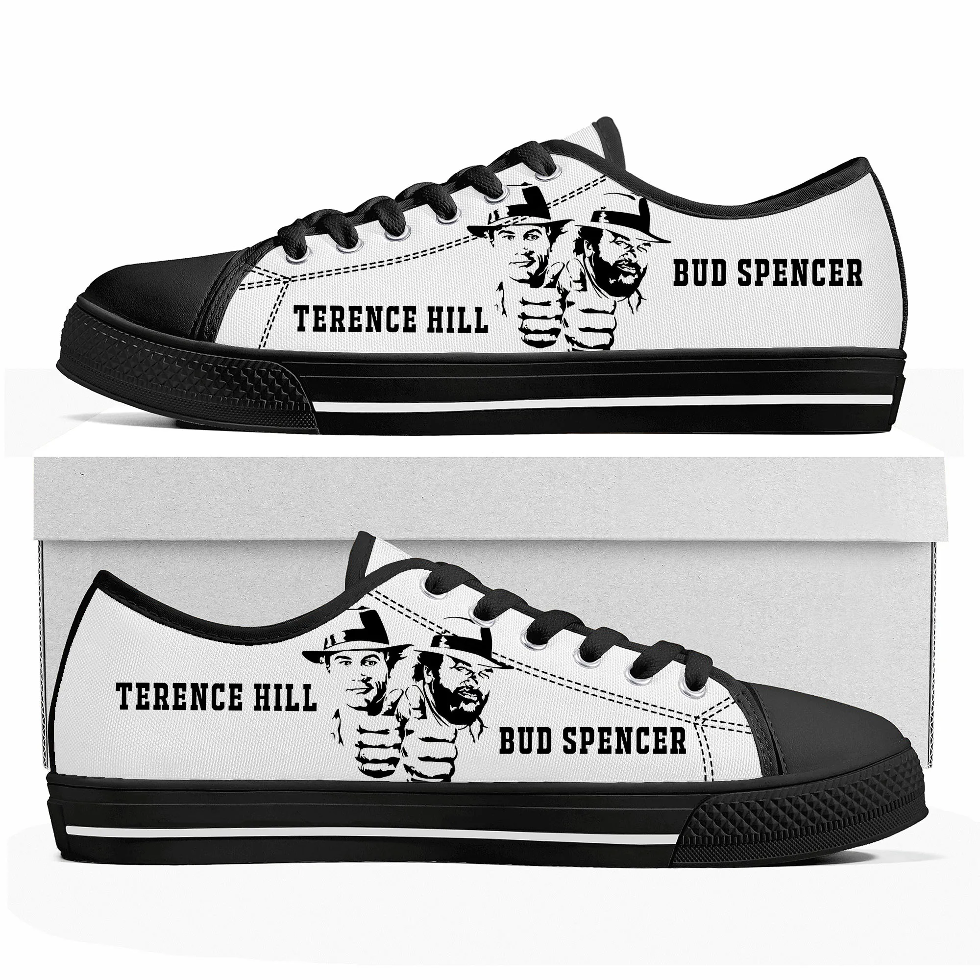 Bud Spencer Terence Hill Low Top Sneakers Mens Womens Teenager Canvas Sneaker Casual Custom Made Shoes Customize DIY Shoe