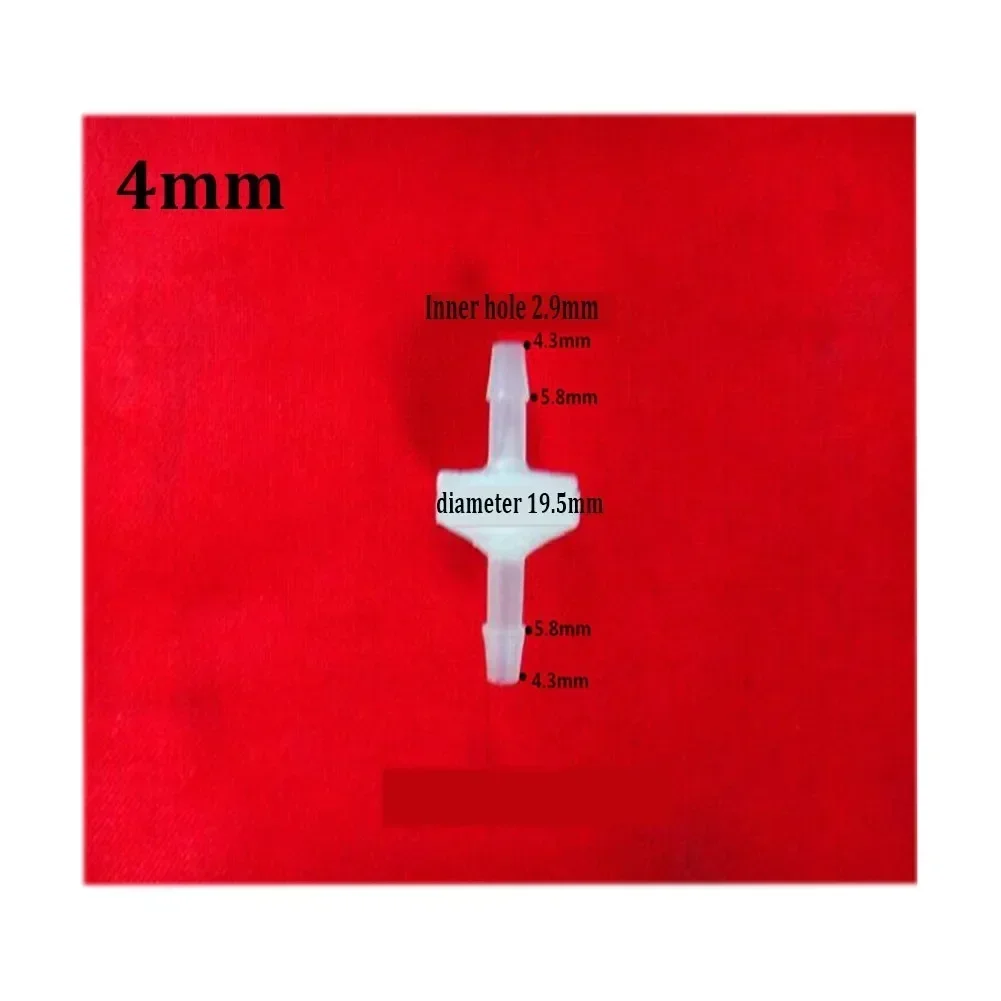 1 قطعة الأبيض 3 مللي متر إلى 12 مللي متر البلاستيك طريقة مضمنة تحقق صمام الوقود الغاز السائل المياه مناسبة لزيوت الديزل البنزين المياه