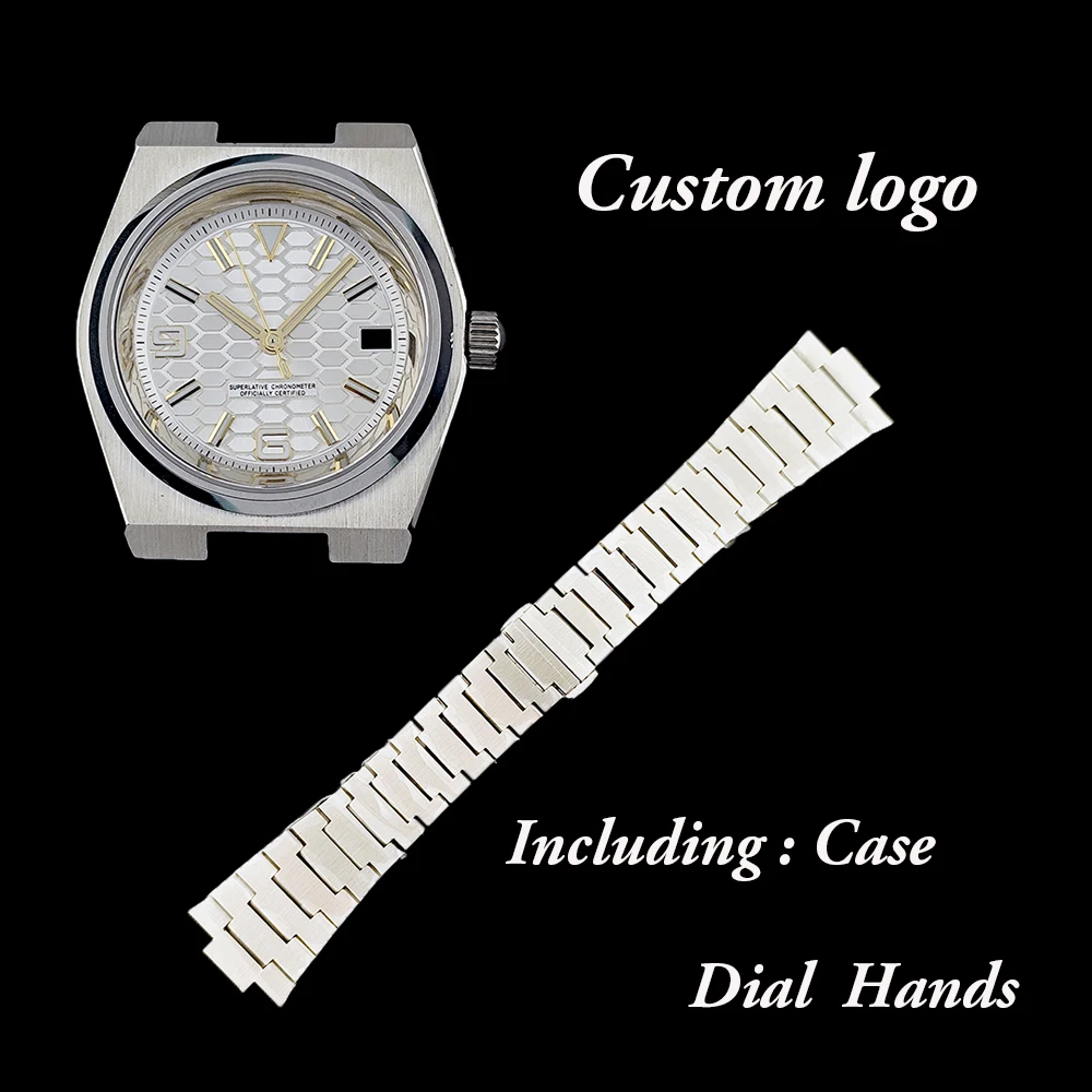 

Новый корпус NH35 для мужских часов, корпус из нержавеющей стали, корпус с индивидуальным логотипом, подходит для механизма NH35, аксессуары для часов.