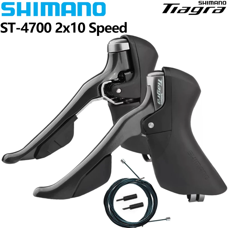 Alavanca de Câmbio SHIMANO TIAGRA ST-4700 2x10 Velocidades DUAL CONTROL ST-4700-L 2S/ST-4700-R 10S para Peças de Bicicleta de Estrada