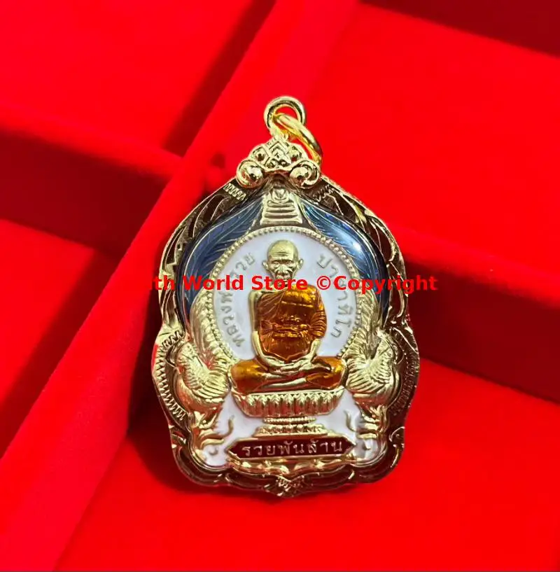 2025 Asia Thailand temple Luang Pu Tim God of wealth Buddha figure Pendant Effective Amulet Bring good luck Recruit wealth