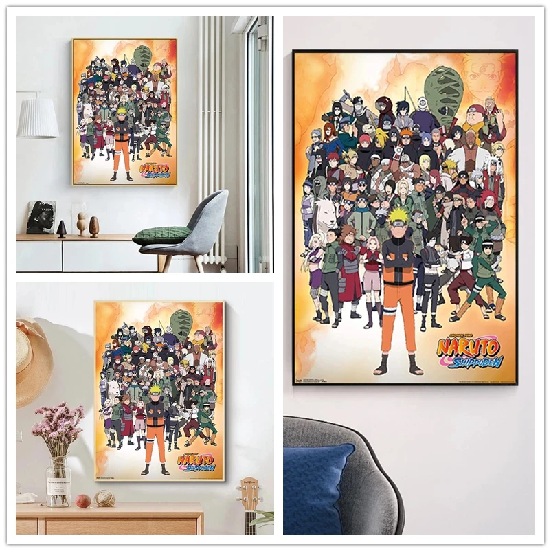 

Japanese Classic Anime Naruto Shippuden - Group Wall Posters and Prints Canvas Painting Picture for Modern Home Decoration