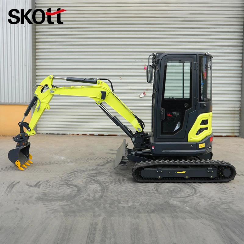 

Компактный экскаватор 2,5 тонны по индивидуальному заказу с несколькими ковшами и резиновыми направляющими для различных предметов заземления