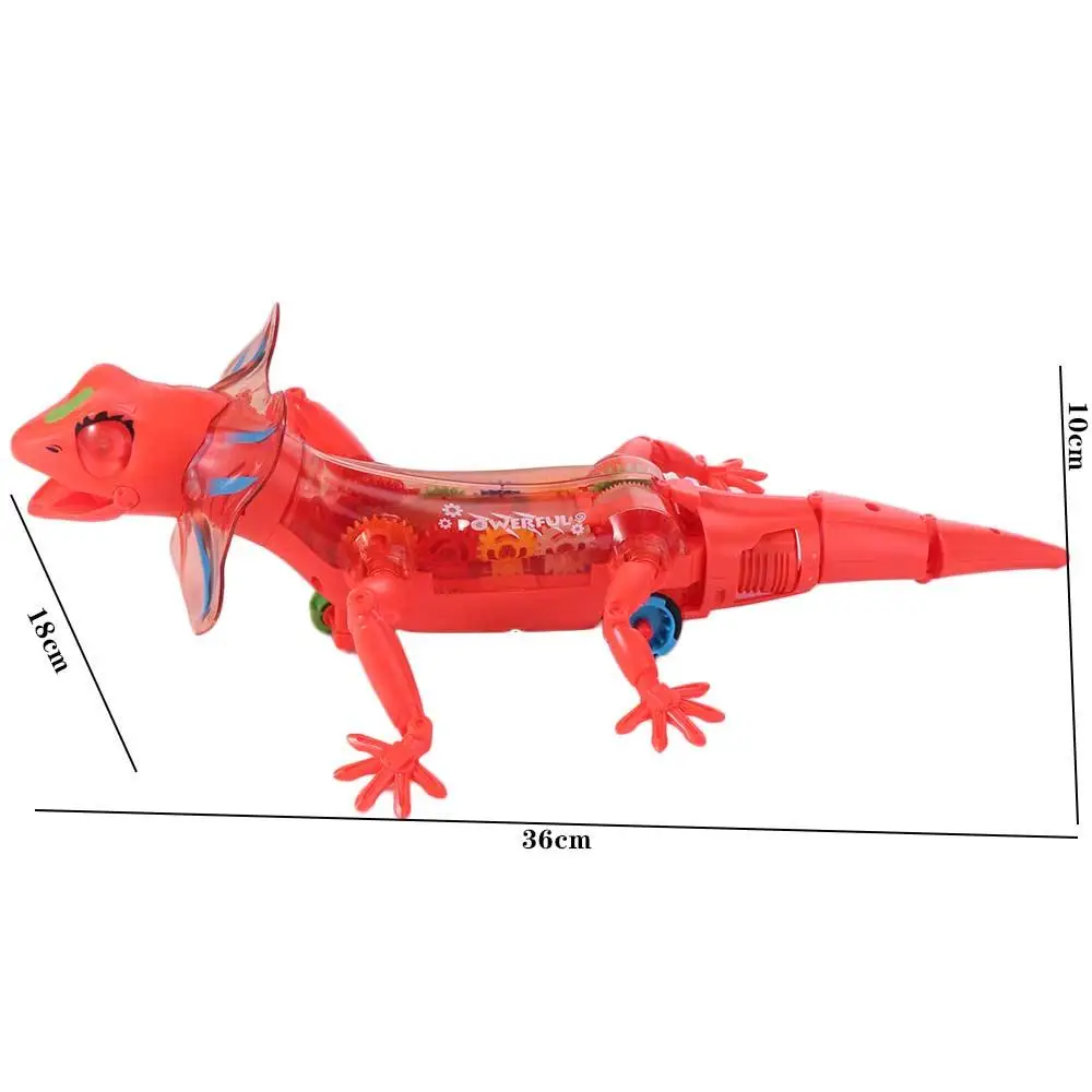 Modello robotico Animali elettronici Lucertola Lucertola Lucertola trasparente Camminata Elettronica Anime Kawaii Modello animale elettronico strisciante