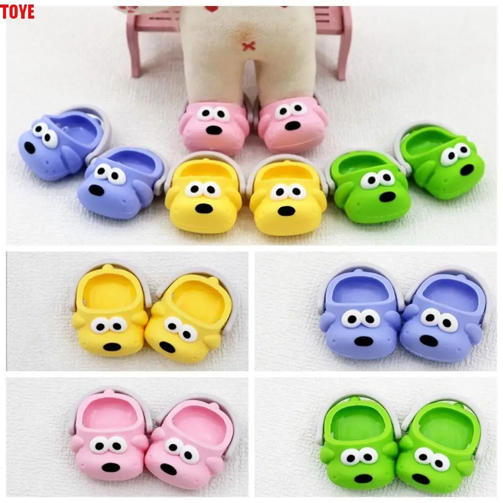 1Pair Cute Dog 20cm Cotton Doll Shoes Sandal Animal Standing Cotton Doll Shoes Cute Mini Plush Dolls Boots Birthday Gift