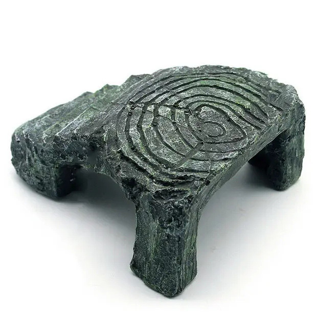 Turtle Sunbathing Platform Two-Legged Resin Climbing Slope Cave Rock Hideout Fish Tank Fake Mountain Scenery Decoration