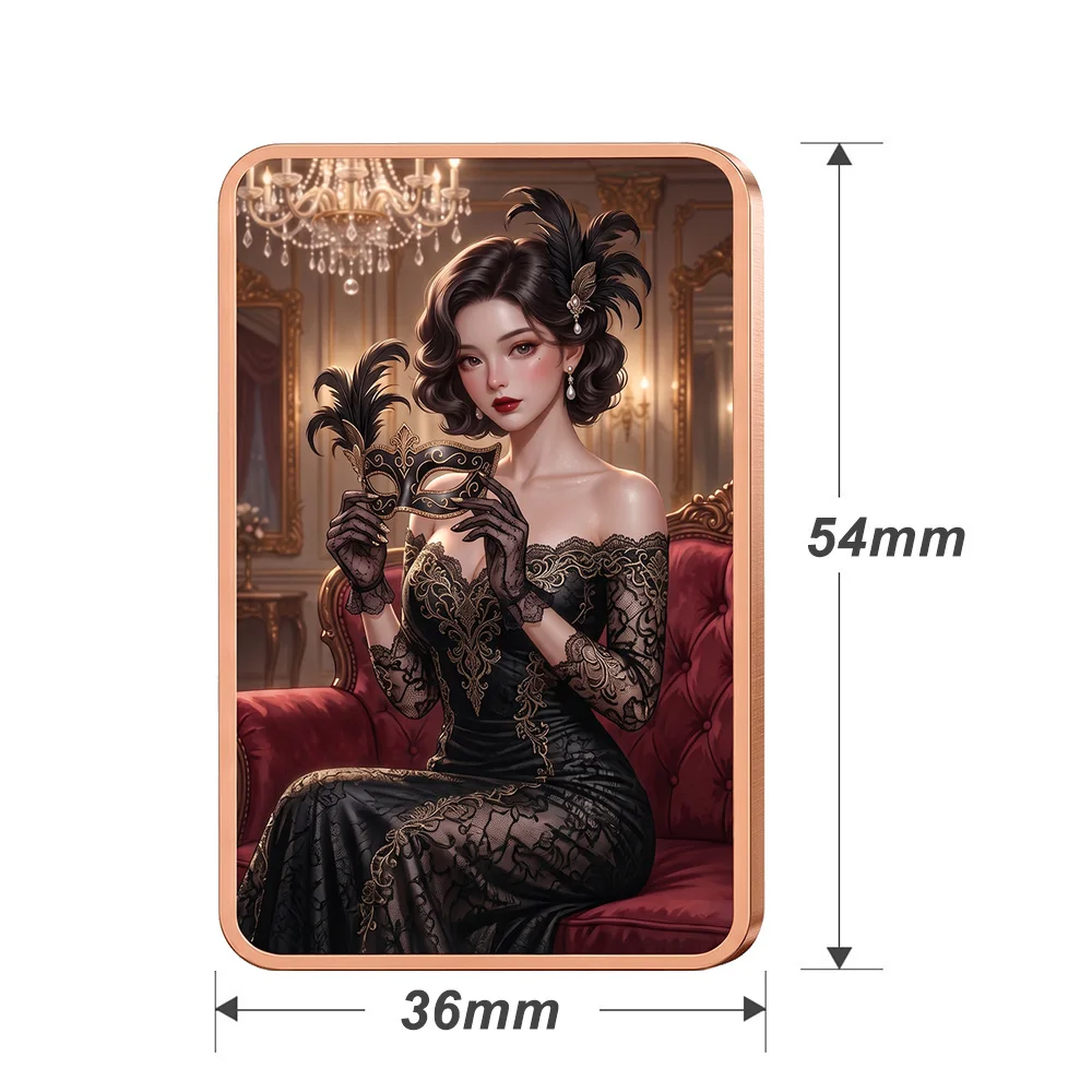 1oz .999 Fine Copper Bar Gothic Sexy Girl Halloween Witch Anime Beauty Bar Souvenir Challenge Coin Collection Art Bar Gift Decor
