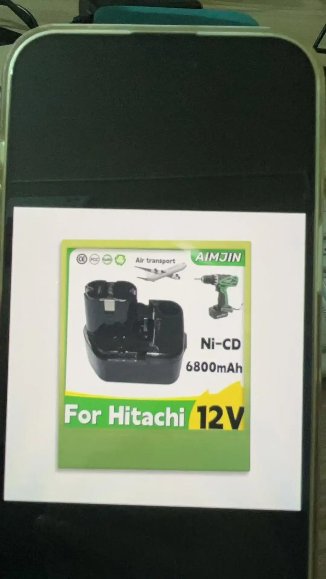 

For Hitachi EB1212S Rechargeable 12V 6800mAh Battery 12V EB1220BL EB1214S WR12DMR CD4D DH15DV C5D Cordless Drill Batteri