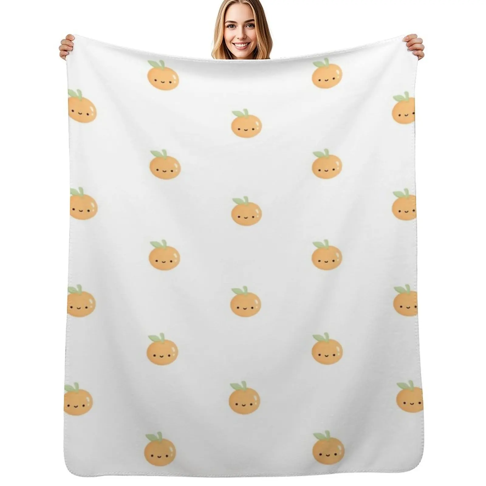 

happy little orange Throw Blanket christmas gifts blankets and throws Beautifuls bed plaid Blankets