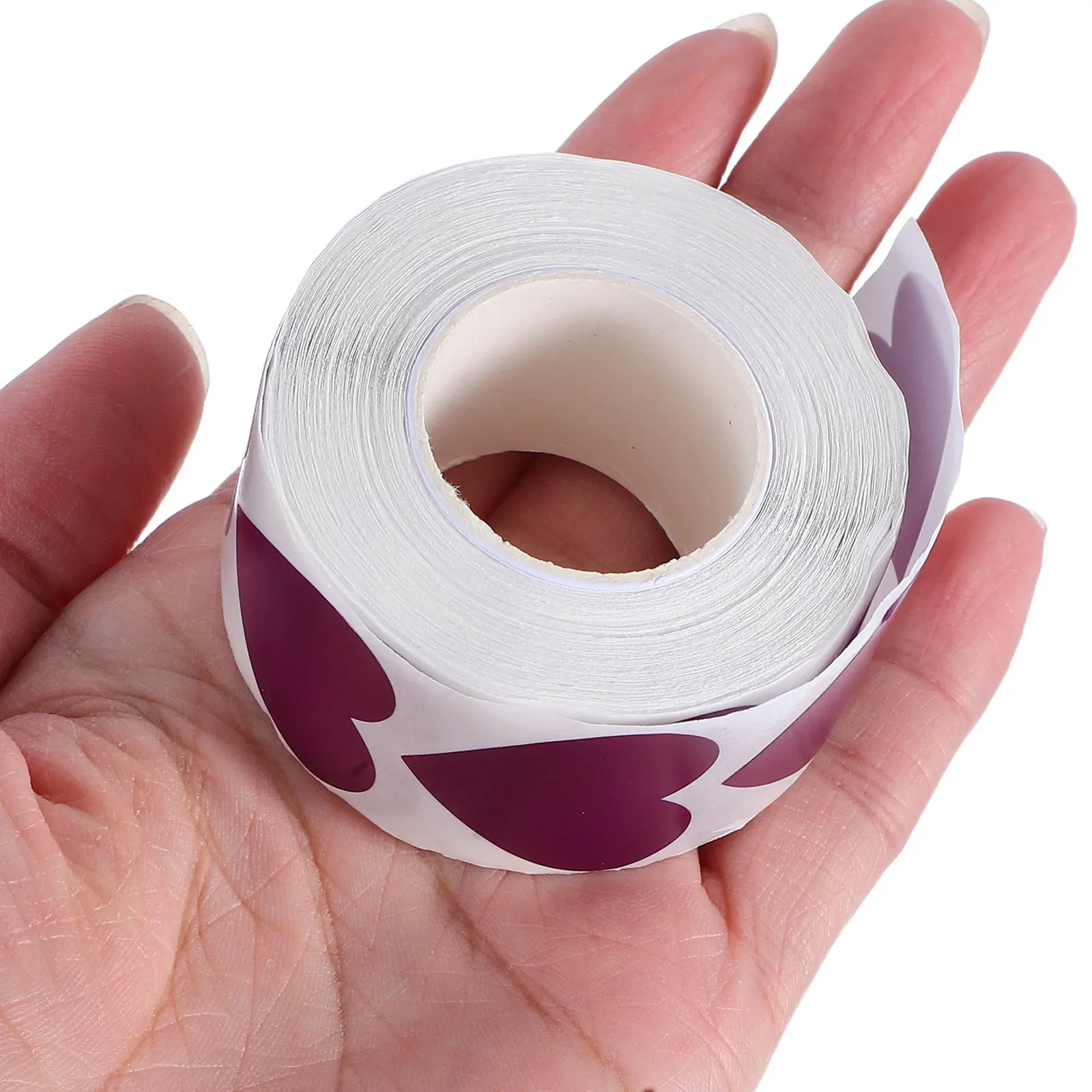 

500Pcs Heart Stickers Roll Self Adhesive Labels for Valentine's Day Wedding Scrapbook Decoration Crafting Love Sticker Supply