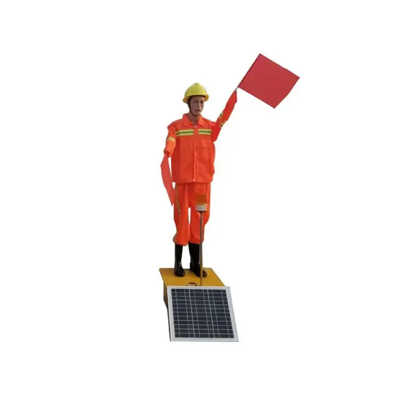 

Solar commander High-speed flag waving driver Traffic command robot Road construction dummy