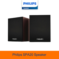 Philips SPA20 New Bluetooth Speaker Mini Portable Wood Grain Indoor Desktop Loudspeaker 1 pair for Computer Smartphone