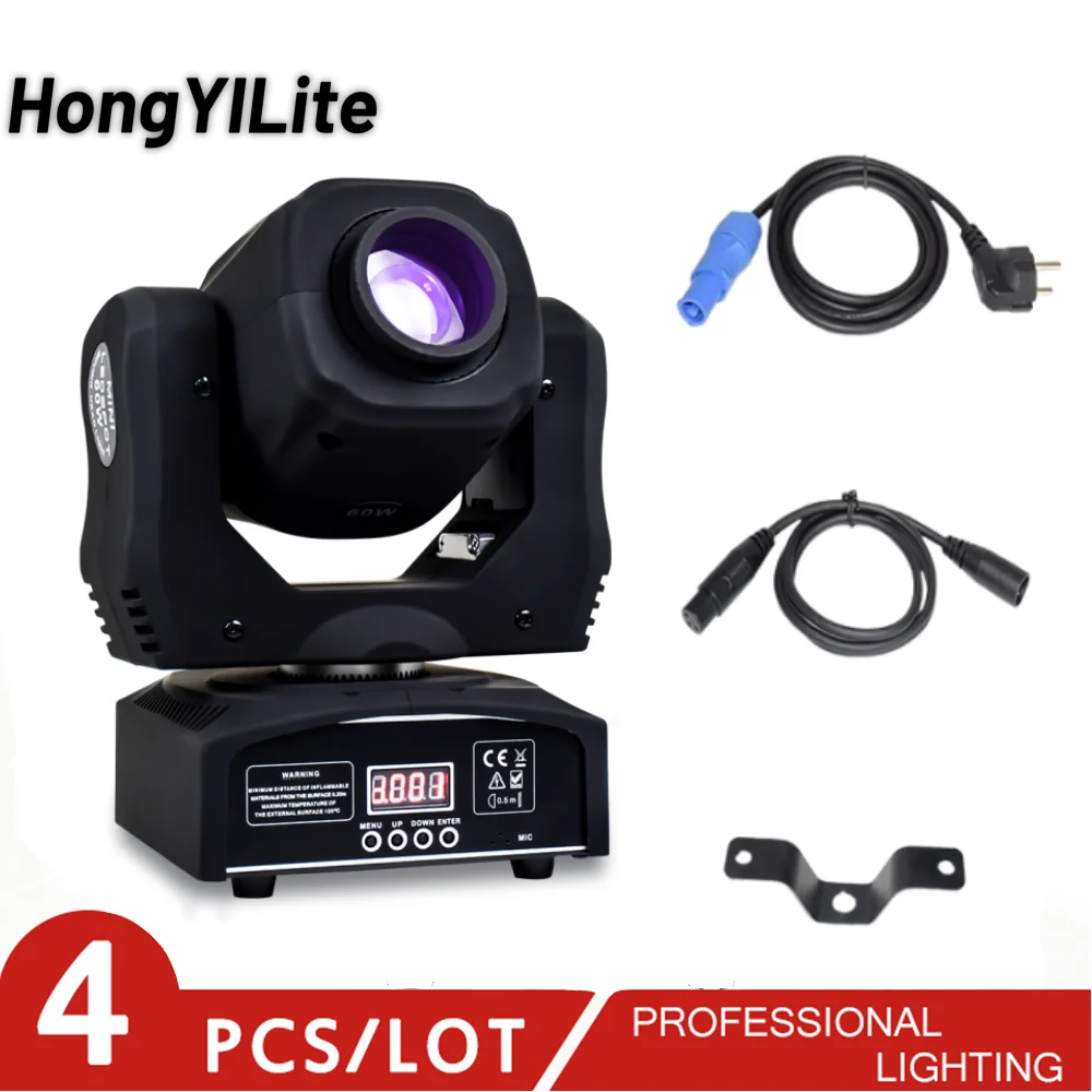 

HongYiLite 60 Вт точечный движущийся головной фонарь 7 эффектов гобо встряхивания 16 бит Pan Tilt DMX512 звук активный автоматический режим для сцены, дискотеки, вечеринки, DJ