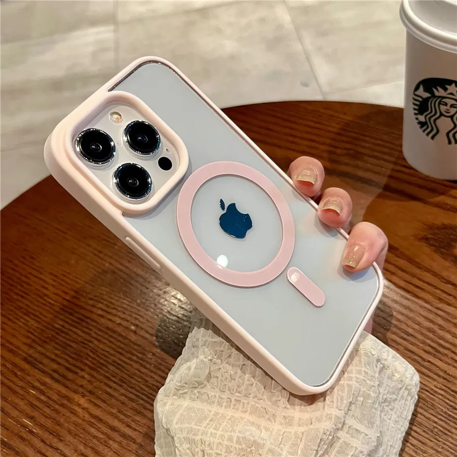 Luxuriöse magnetische kabellose Ladung für Magsafe-Hülle für iPhone 16 15 14 Plus 13 12 11 Pro Max, stoßfeste transparente Stoßstangenabdeckung – Detail 15