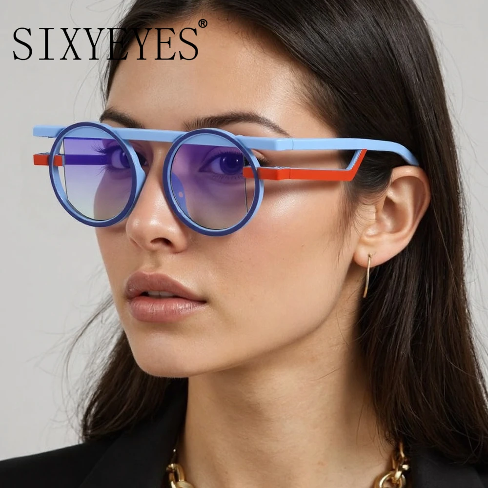 

2025 Fashion Round Frame Sunglasses Uv400 Multiple Colors Funny Party Sun Glasses Women Men Retro Oversized Shades Gafas de sol