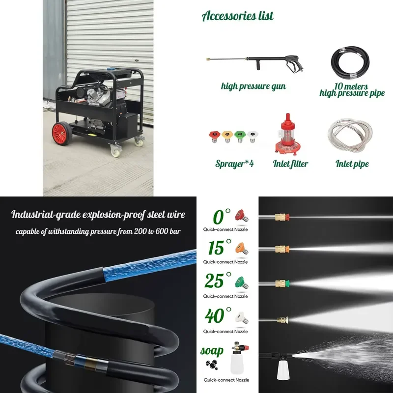 for 75Mpa 22 L/min 35P pressure washer for commercial concrete stain cleaning