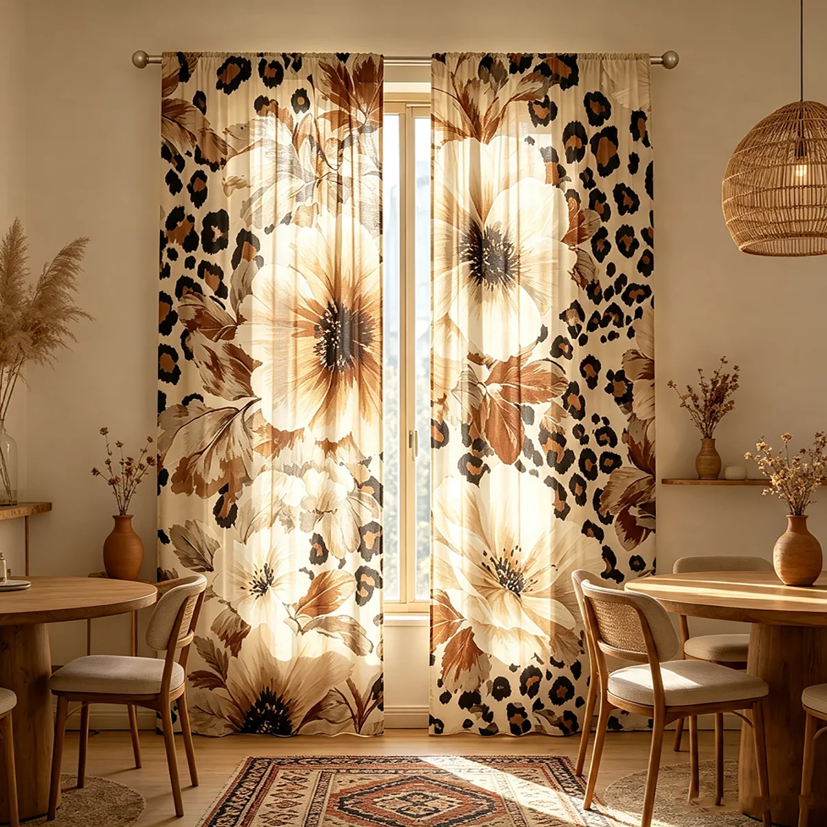 2PCS Digital Print Curtains Re - Home Decor Window Blinds 评论和价格