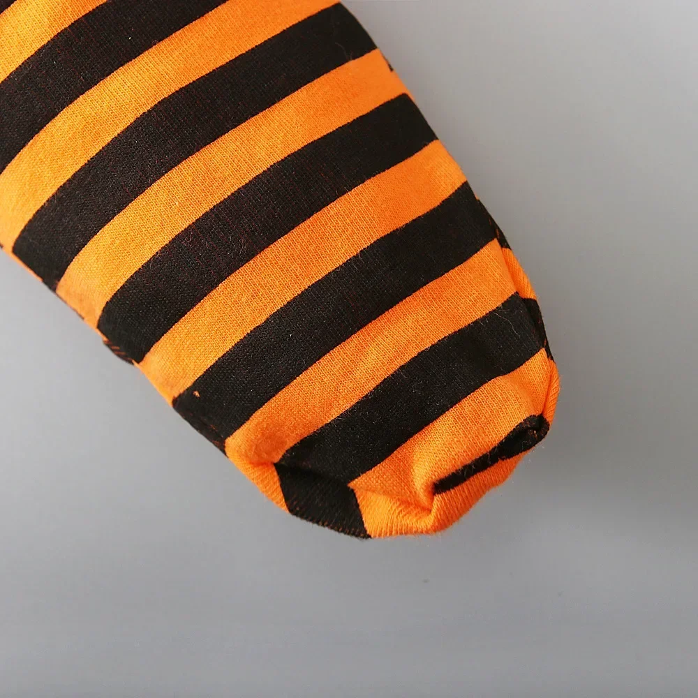 Halloween-Partykostüm für Babys: Kürbis-Kapuzen-Strampler mit gestreifter Hose, Kinder-Cosplay-Verkleidungsset – Detail 10