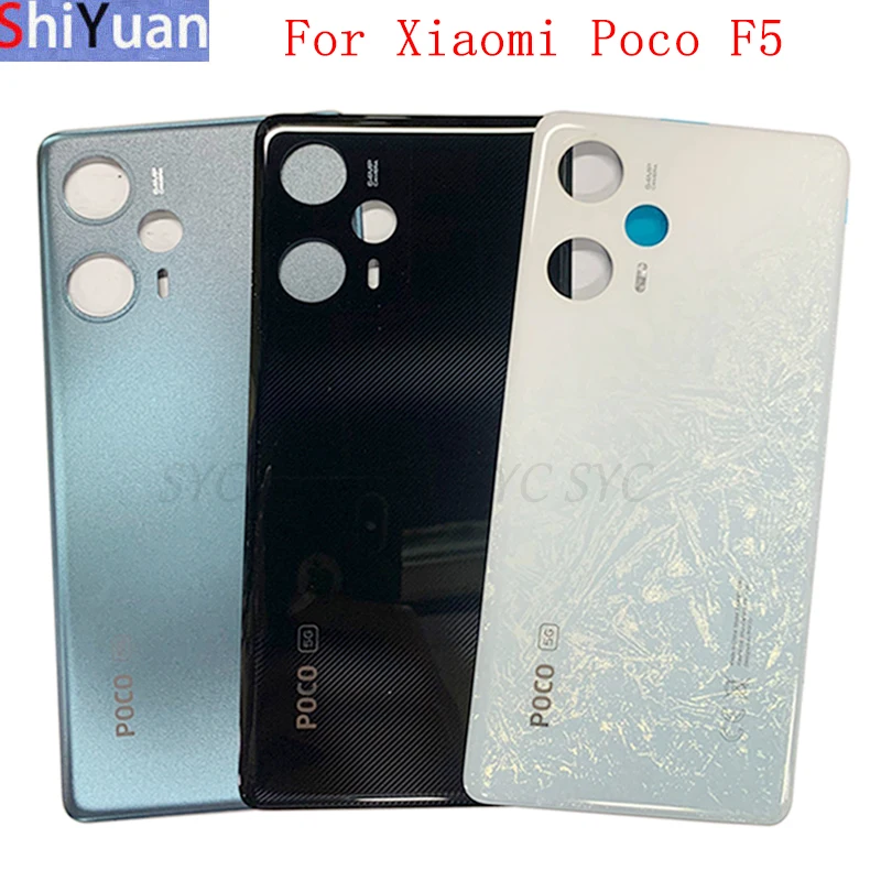 

Battery Cover Rear Door Housing Case For Xiaomi Poco F5 Back Cover with Logo Replacement Parts