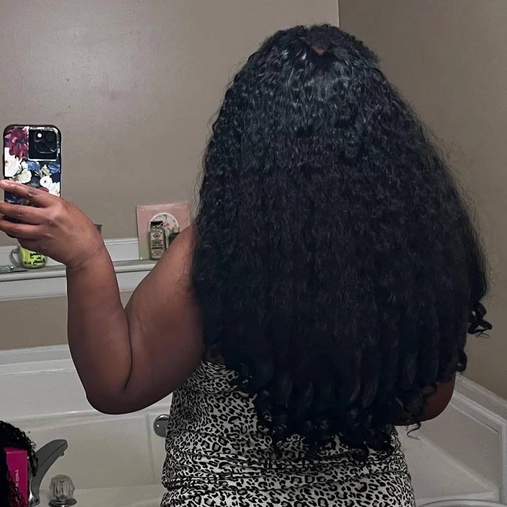 

Наращивание волос на клипсе, бесшовные заколки для наращивания волос, человеческие волосы, кудрявые прямые, 100 г, 8 шт., натуральные черные человеческие волосы Remy