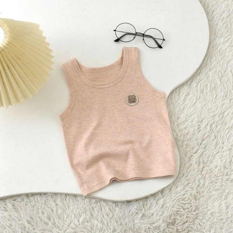 Children's pure cotton vest for summer, thin and skin friendly, cool, breathable and comfortable sleepwear for babies