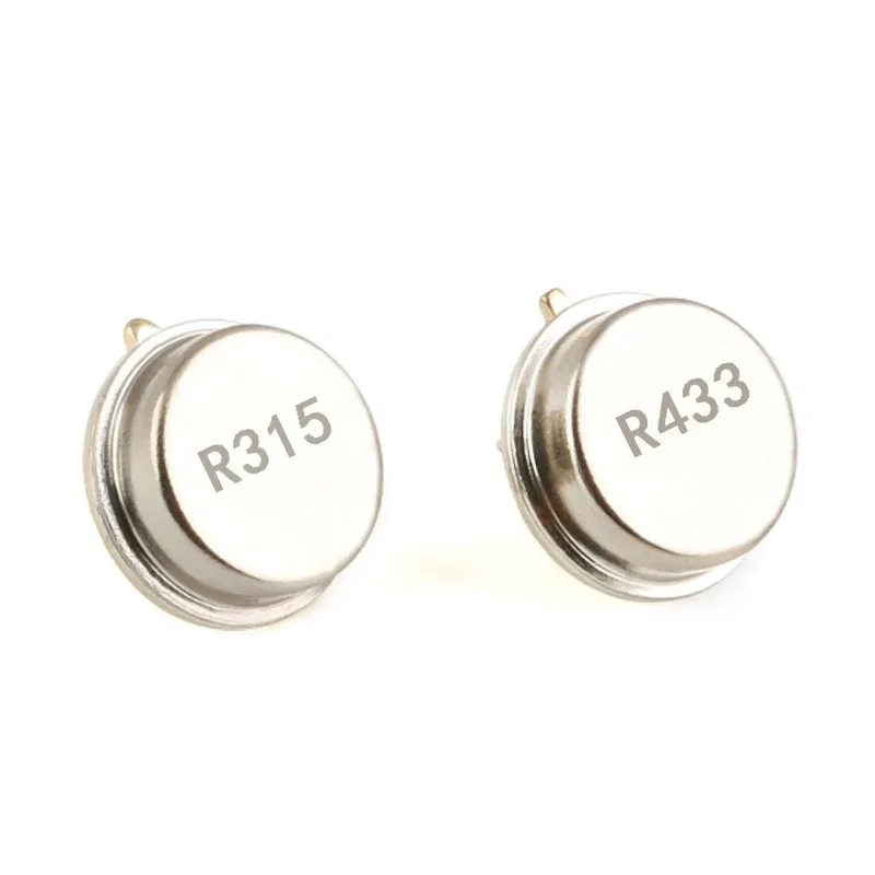 20PCS In-line crystal oscillator R433A 433Mhz R315A 315Mhz round tripod acoustic surface resonator