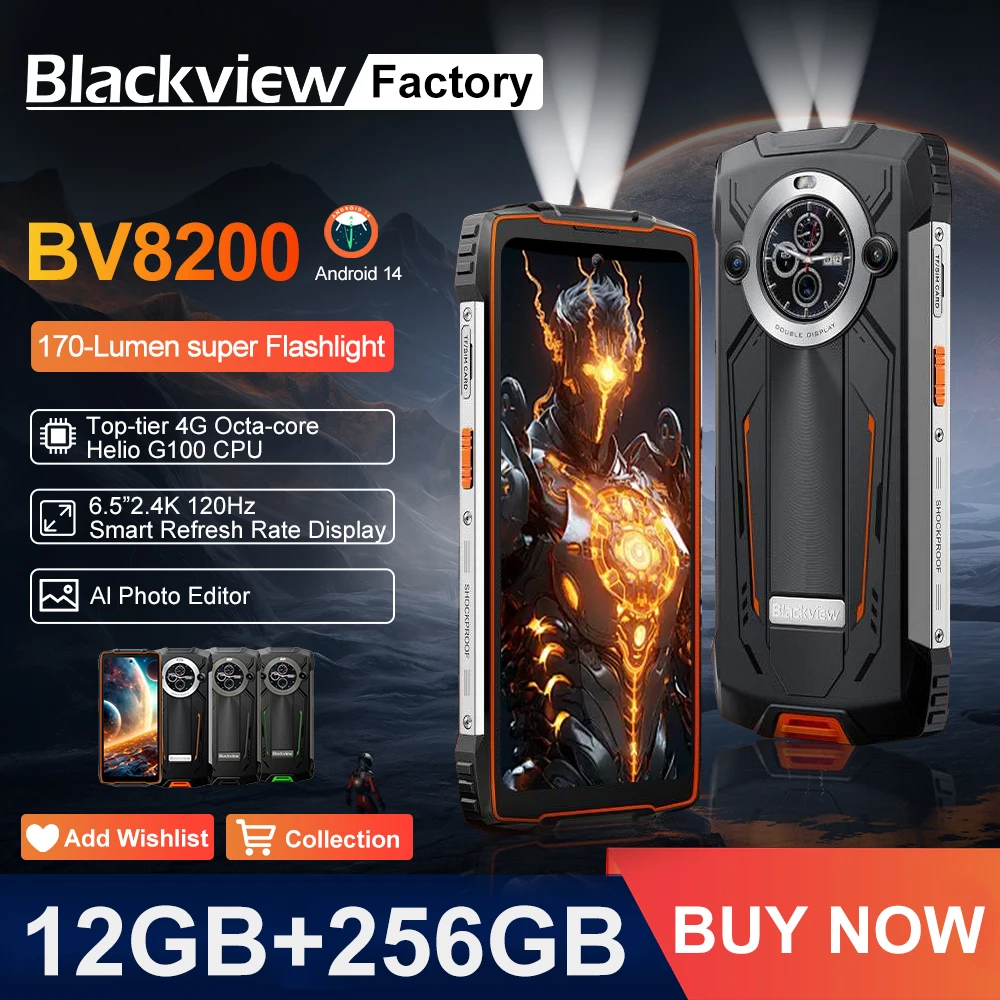 Blackview BV8200 Rugged phone 12GB 256GB 6.5