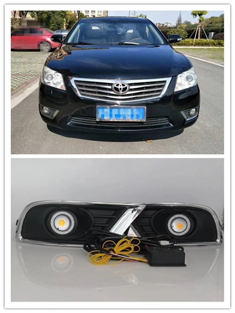 

LED Fog Lights Assembly For Toyota Camry 2009 2010 2011Front Bumper Fog lamp Replacement Angel Eye Daylight Accessories DRL Kit