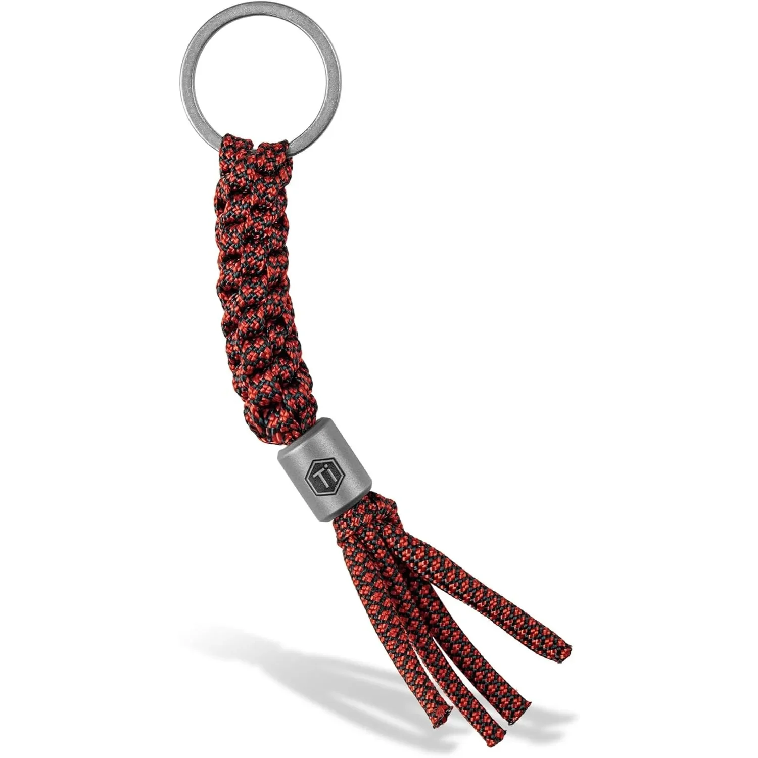 KeyUnity KC02 Paracord Lanyard Bead, Titanium EDC Keychain Bead Tactical Knife Lanyard for Flashlight | Multitool
