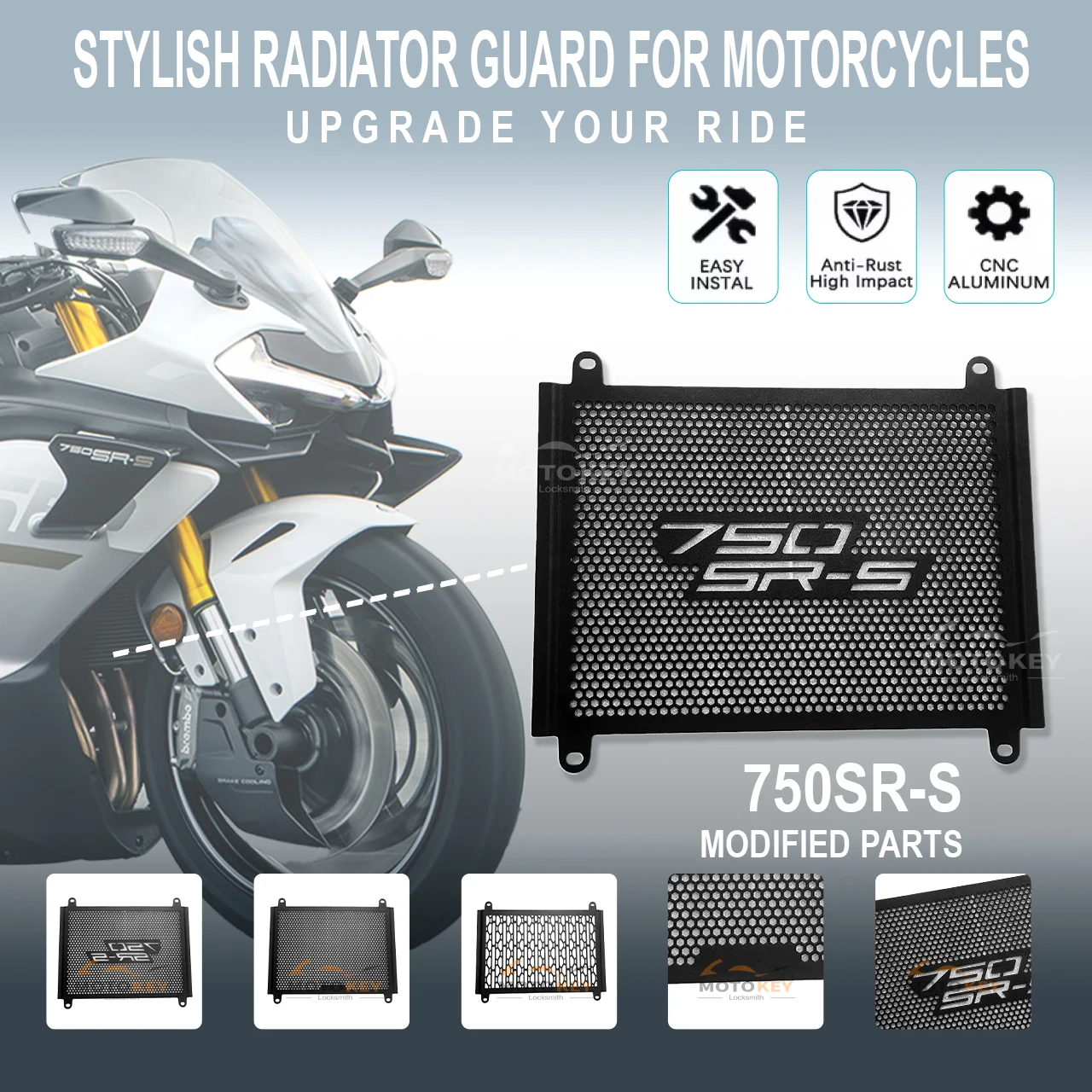 

Для CFMOTO 750SR-S мотоциклетная решетка радиатора, защитная решетка для CFMOTO 750SR-S