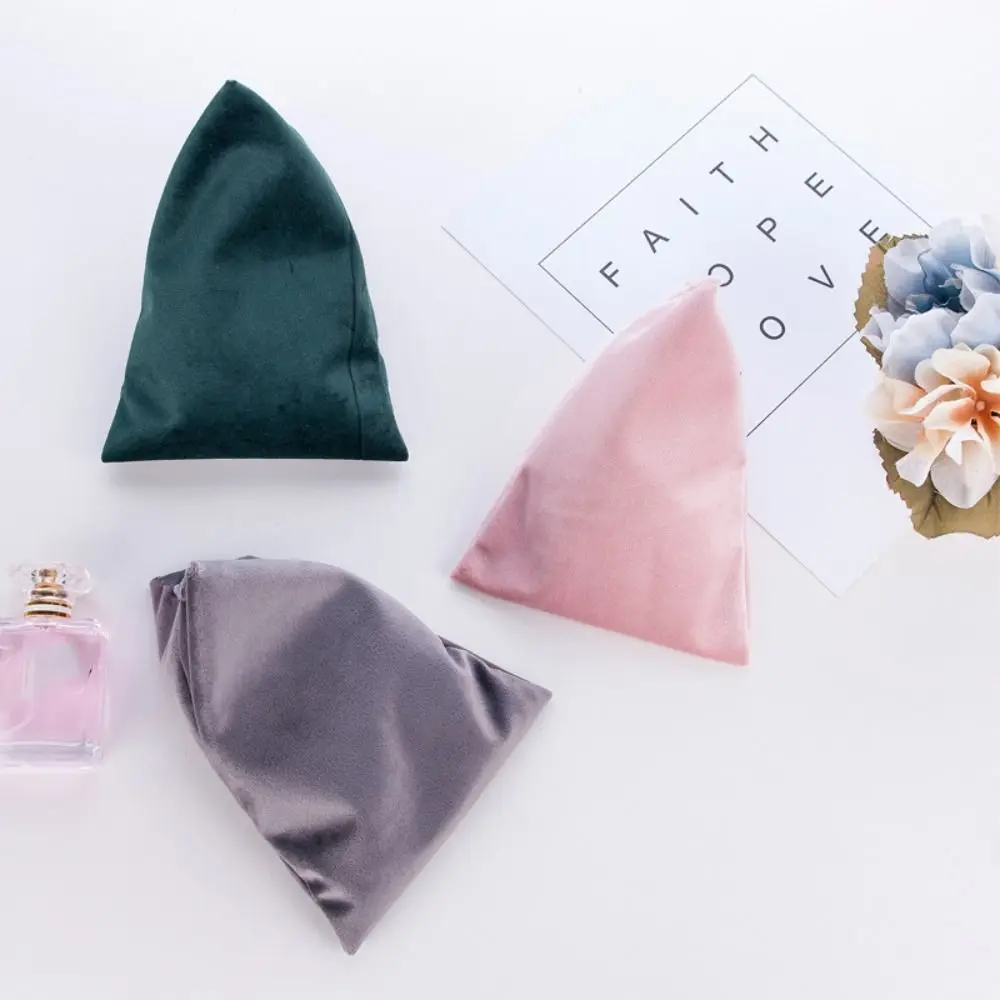 

Velvet Pillows Mobile Phone Holder Skin Friendly DIY Crafts Triangle Phone Stand Cushion Portable Soft Fabric Phone Rack