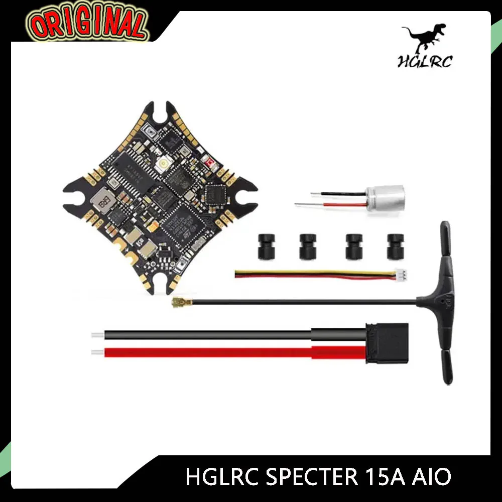 

HGLRC SPECTER 15A AIO F411 FC-4-in-1 ESC, MPU6000, Bluejay Firmware, ELRS 2.4G RX, 2 - 4S Input, 25.5×25.5mm - Ideal for FPV