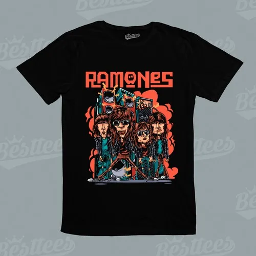 Camiseta de la banda de música Punk Rock Band Queens New York City Ramones de los años 70-90