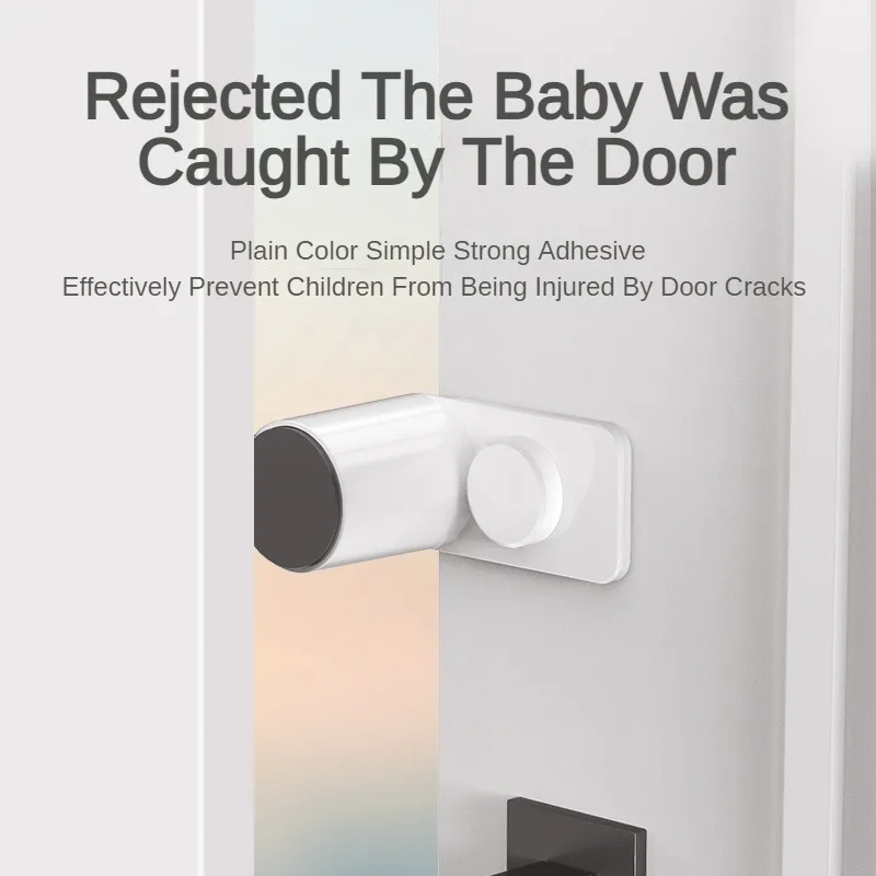 2Pc Children Anti Pinch Hand Safety Door Bolt Made of Acrylic Material Can Rotate To Prevent The Door From Automatically Closing