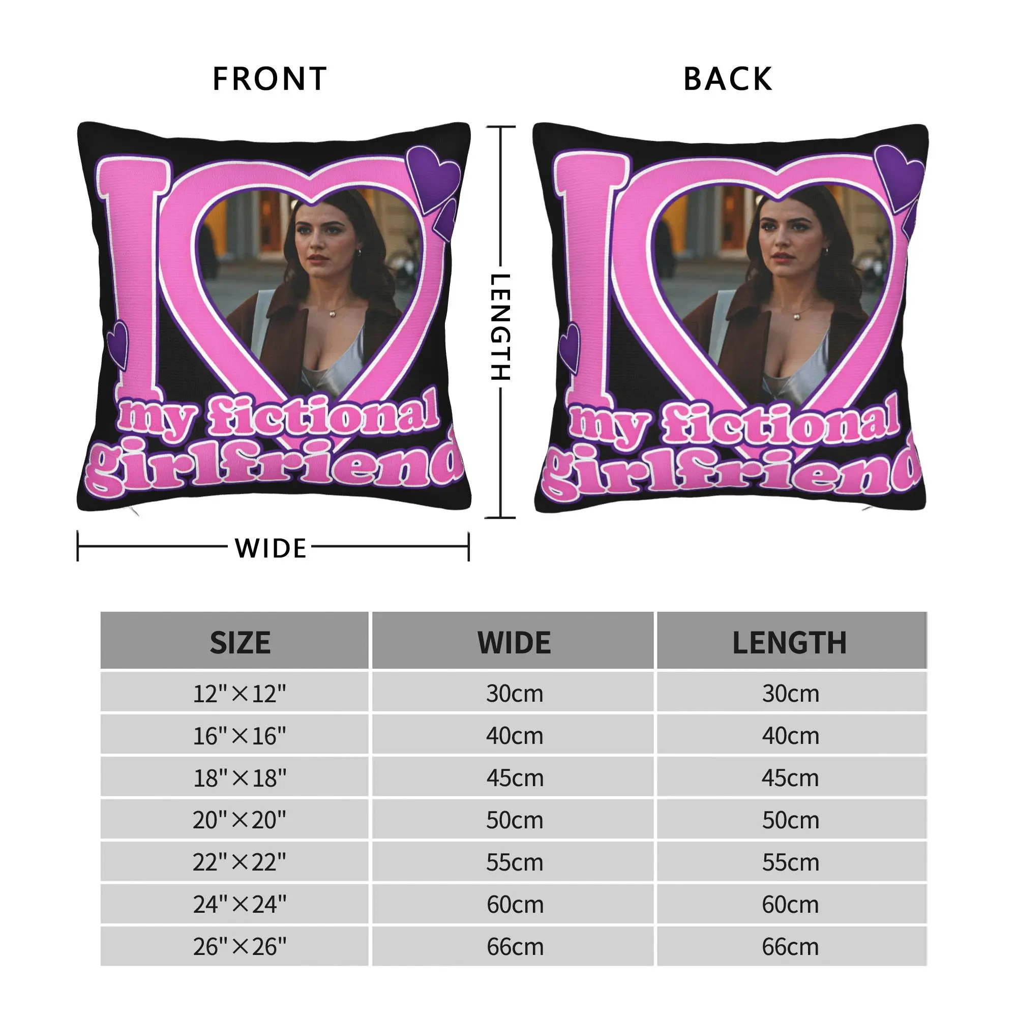 Scribble Girlfriend Poster Hannah Wells Off Campus Pillow Case  Square Pillow Cover Morden Pillowcases For Wedding Party Decor