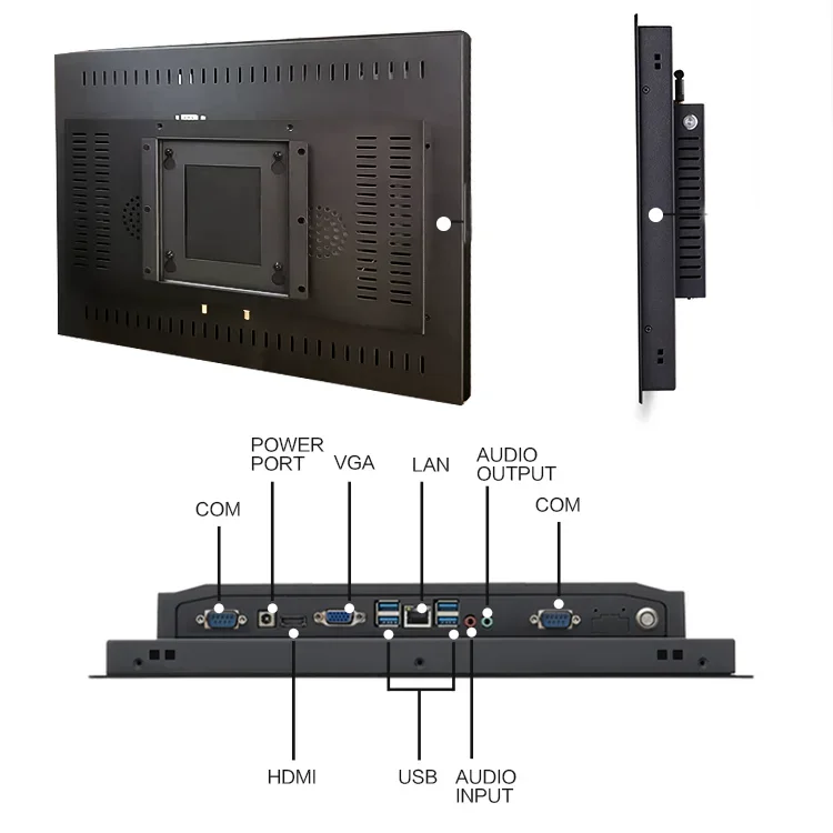 Capacitive Open Frame Lcd  Readable window system 15 inch IP65 Waterproof Android Industrial All In One Touch Screen