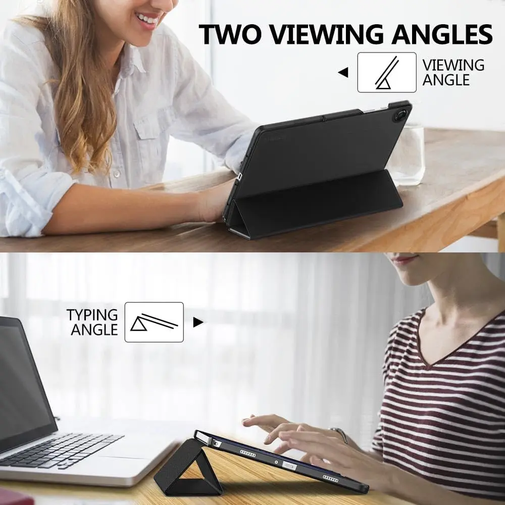 Case for Galaxy Tab A9+/A9 Plus 11 inch 2023, Slim Stand Protective Smart Cover Translucent Back Shell for Tab A9 Plus Tablet