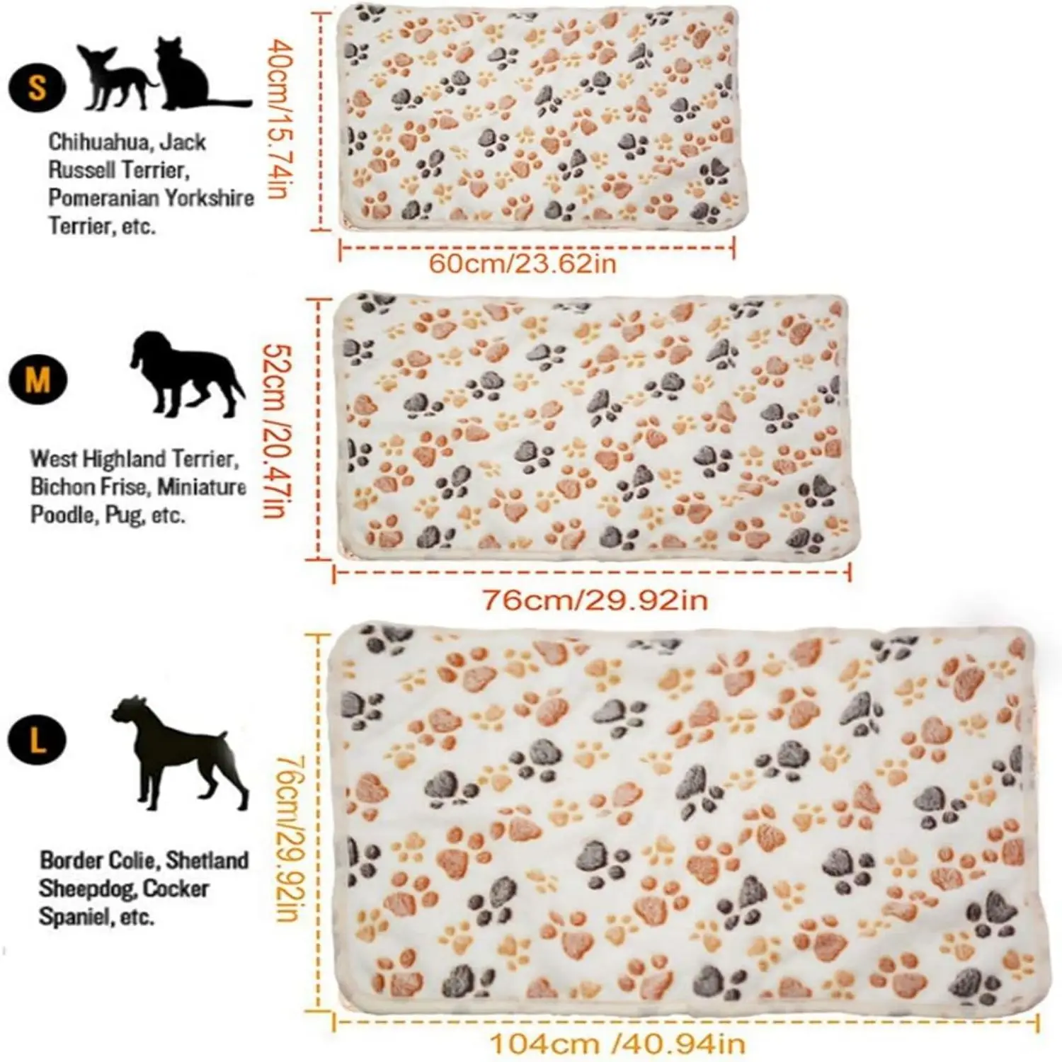 1 Pack Dog Blankets Super Soft Warm Sleep Mat Fluffy Premium Fleece Pet Blanket Flannel Throw for Dog Puppy Cat