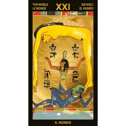 10.3*6cm Tarot Nefertari (çok dilli baskı) 78 adet mısır temalı Tarot kartları