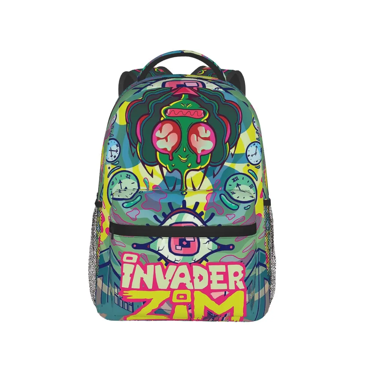 Invader Zim Graphic Backpack Hot Sale Daypack Large Capacity Children BookBag School Bag Shoulder Bags for Men Women