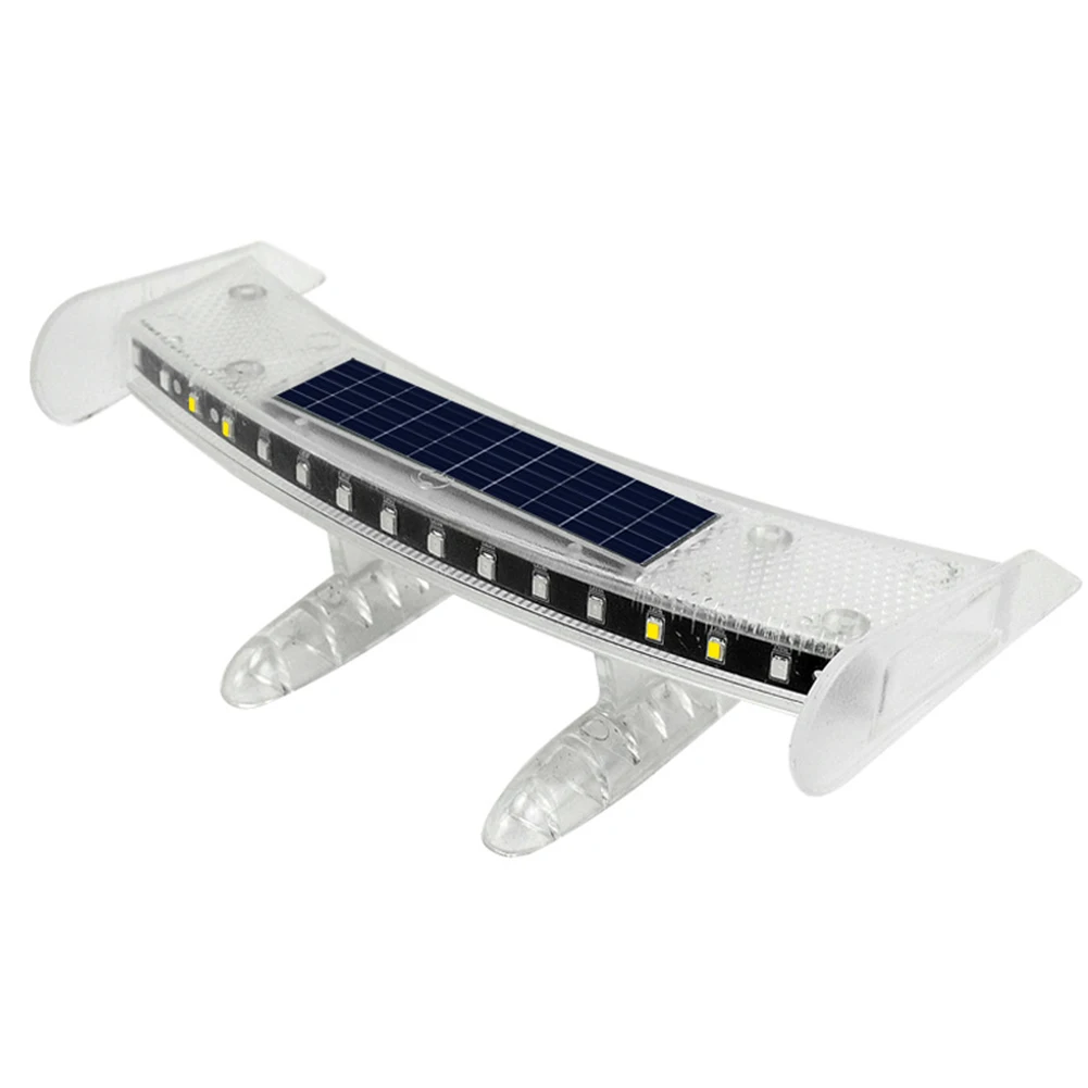 Mini Solar Car Rear Spoiler Tail Light LED Flashing Waterproof Wing Mini Warnings Light Anti-collision Lamp
