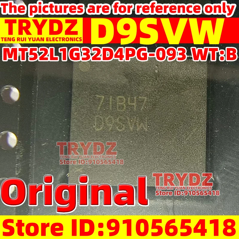 

1pcs Original New D9SVW MT52L1G32D4PG-093 WT:B FBGA 178FBGA LPDDR3 178 Ball Single 4GB M4GB Disassembly