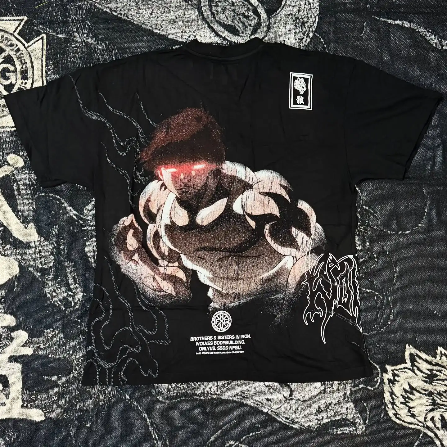 تي شيرت رجالي برسومات مميزة من Hanma Baki تي شيرت كبير الحجم 2025 جديد Sport Pro Choice Harajuku Goth ملابس الشارع الشهير Y2k #2