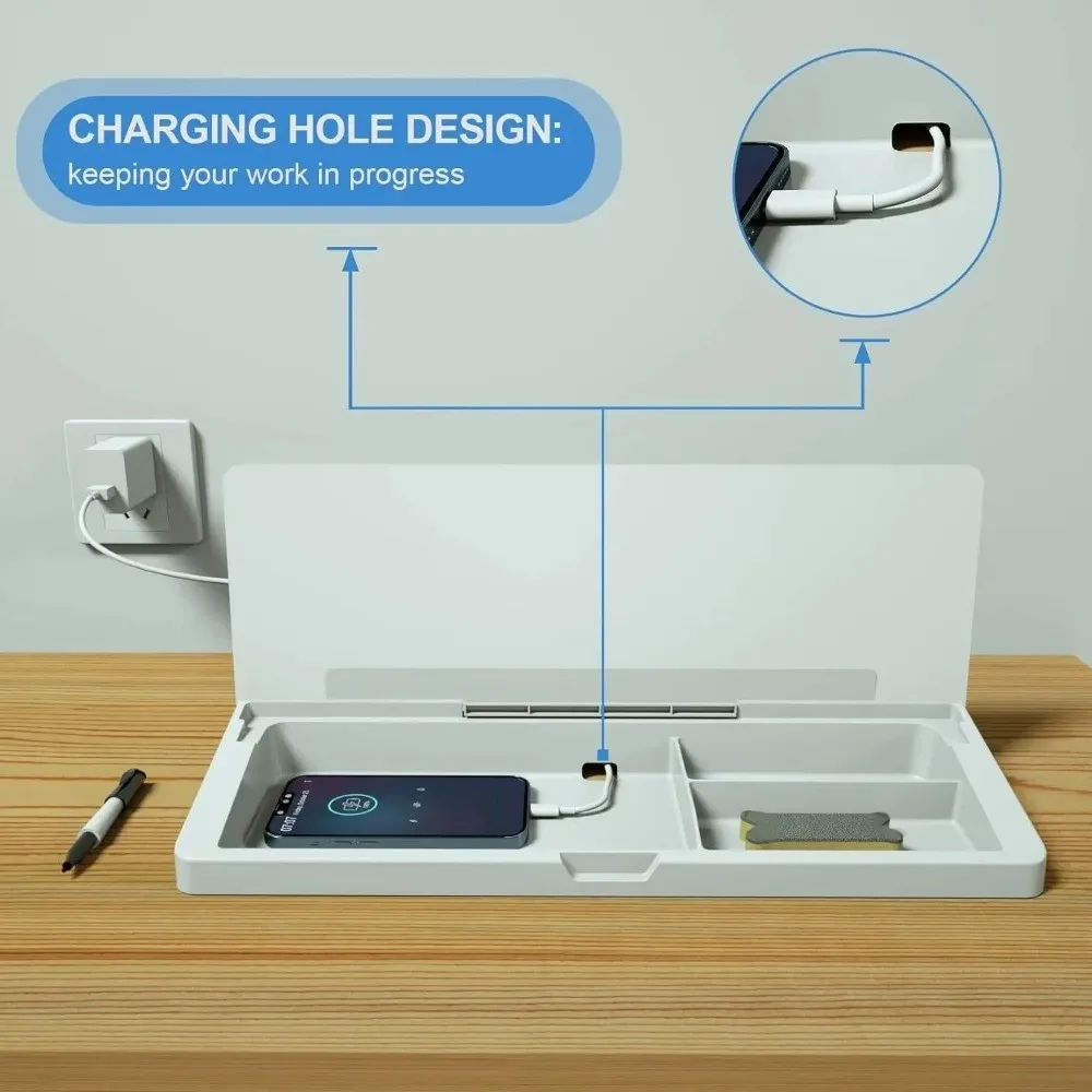 Hot Glass Desk Whiteboard Plastic Tempered Storage Whiteboard Household With Storage Message Board Home Office