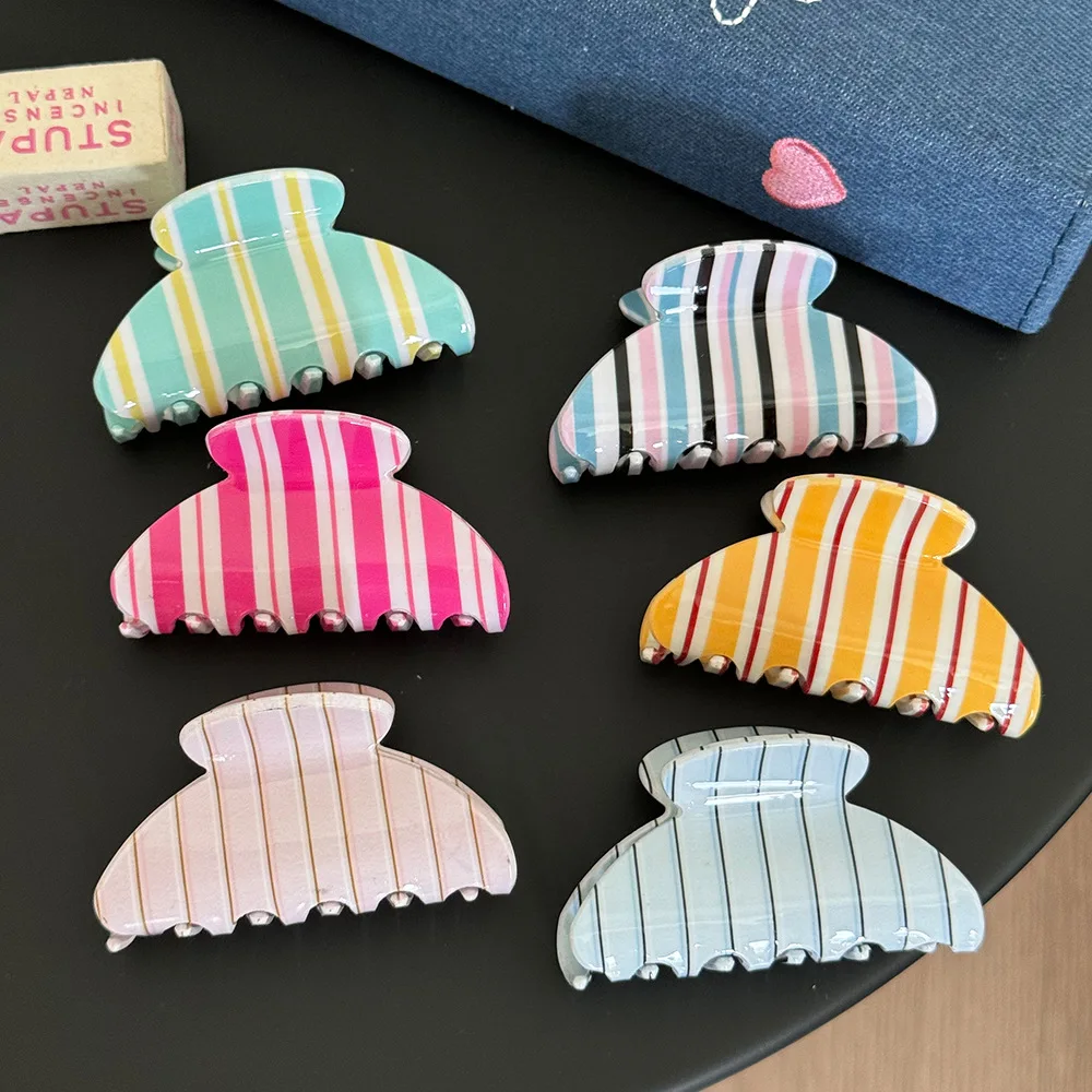 

1Pcs/7cm Hair Claws Sweet Acetate Hair Clips for Women Girl Barrettes Crab Clamp Ponytail Hairpin Fashion Accessories