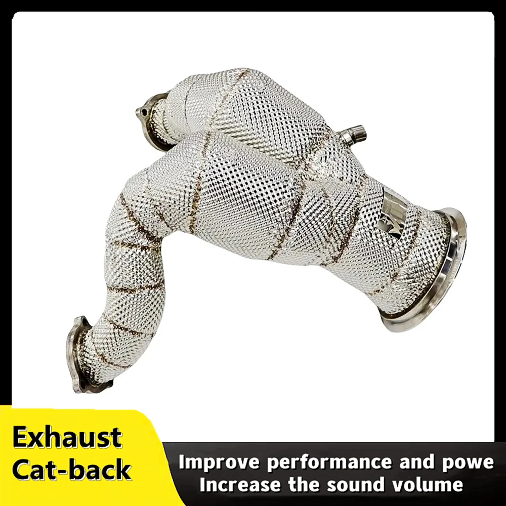 

Индивидуально подходит для Porsche Cayenne 3.0T 2019-2023, высокопроизводительная выхлопная труба с высоким расходом и каталитическим преобразователем