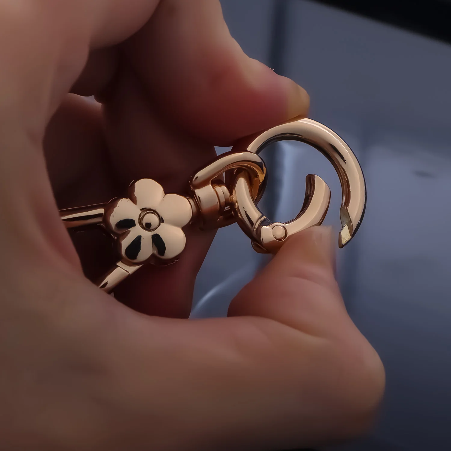 2 قطعة سلسلة المفاتيح زهرة كليب حلقة رئيسية ، حلقة تسلق المفاتيح كليب مفتاح سلسلة هوك حامل المنظم للمنزل سيارة