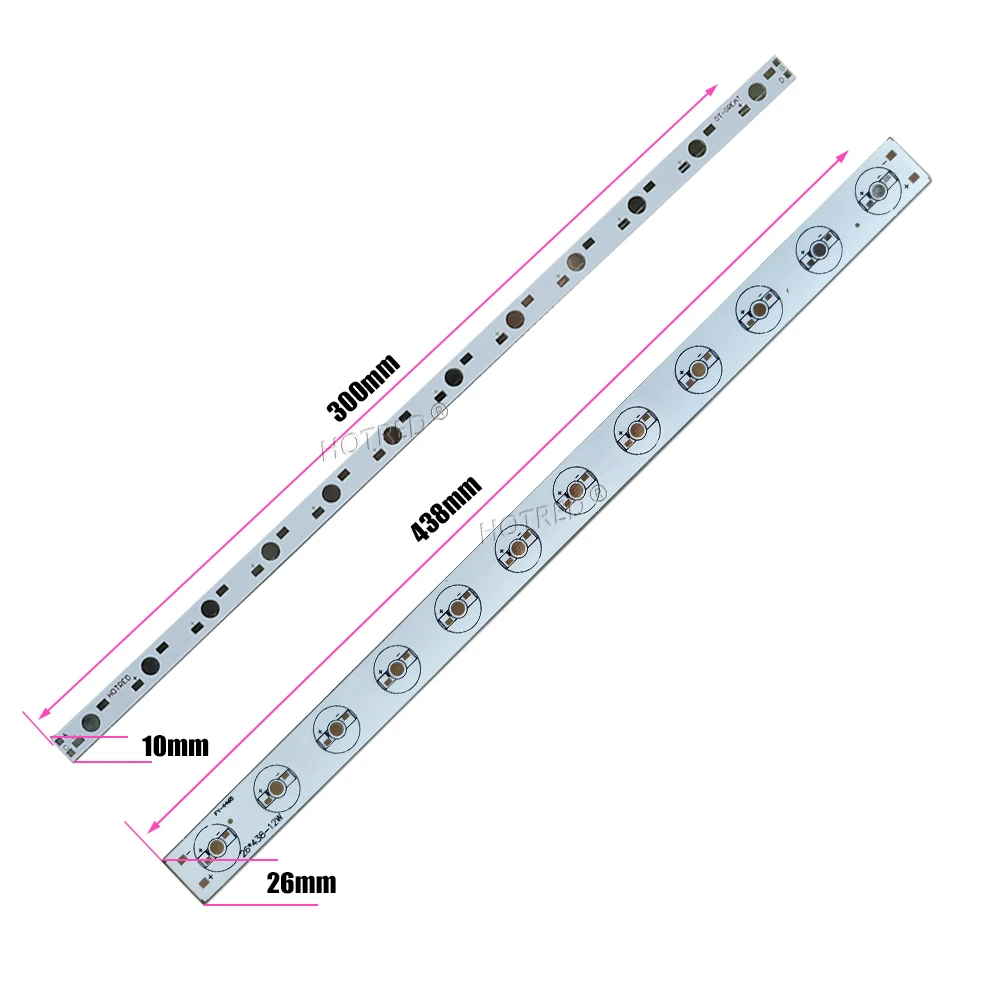 1-10pcs 1W 3W 5W LED Aluminum Base Plate 130mm 150mm 300mm 400mm 500mm 595mm PCB Board For 1 3 5 7 10 12 15 W Watt Light Beads