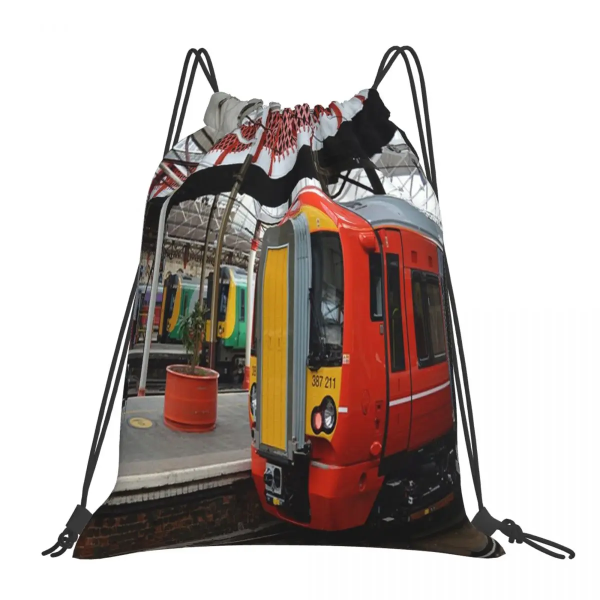 

Gatwick Express Class 387 At Crewe Backpacks Casual Portable Drawstring Bags Drawstring Bundle Pocket Storage Bag Book Bags